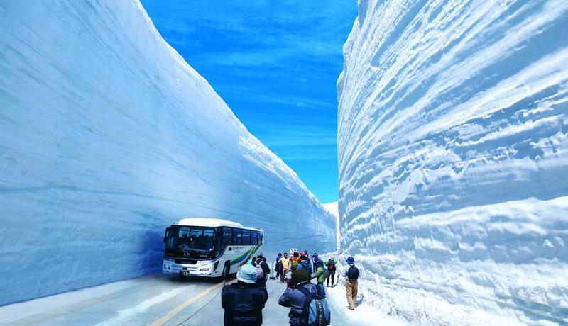 立山雪牆